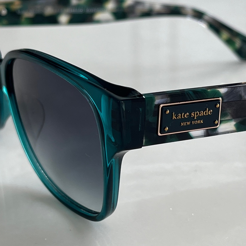 Kate Spade Trulee Sunglasses. Green, Square Frames, UV400. - Picture 8 of 15